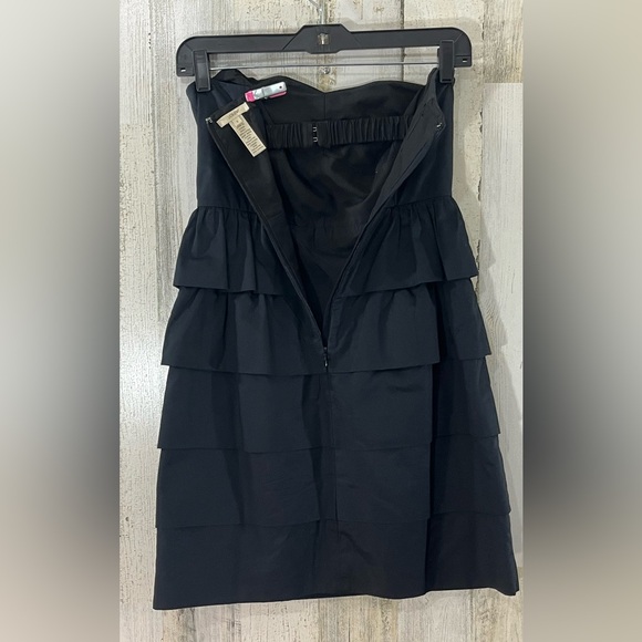 J.Crew Factory Cocktail Strapless Mini Little Black Party Dress Layer Size 0 - Picture 8 of 11